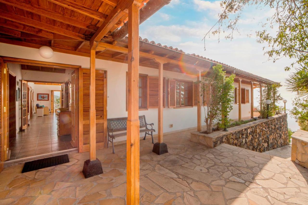 Feriendomizil Finca Tijarafe Mit Beheiztem, Abdeckbarem Pool Exteriör bild