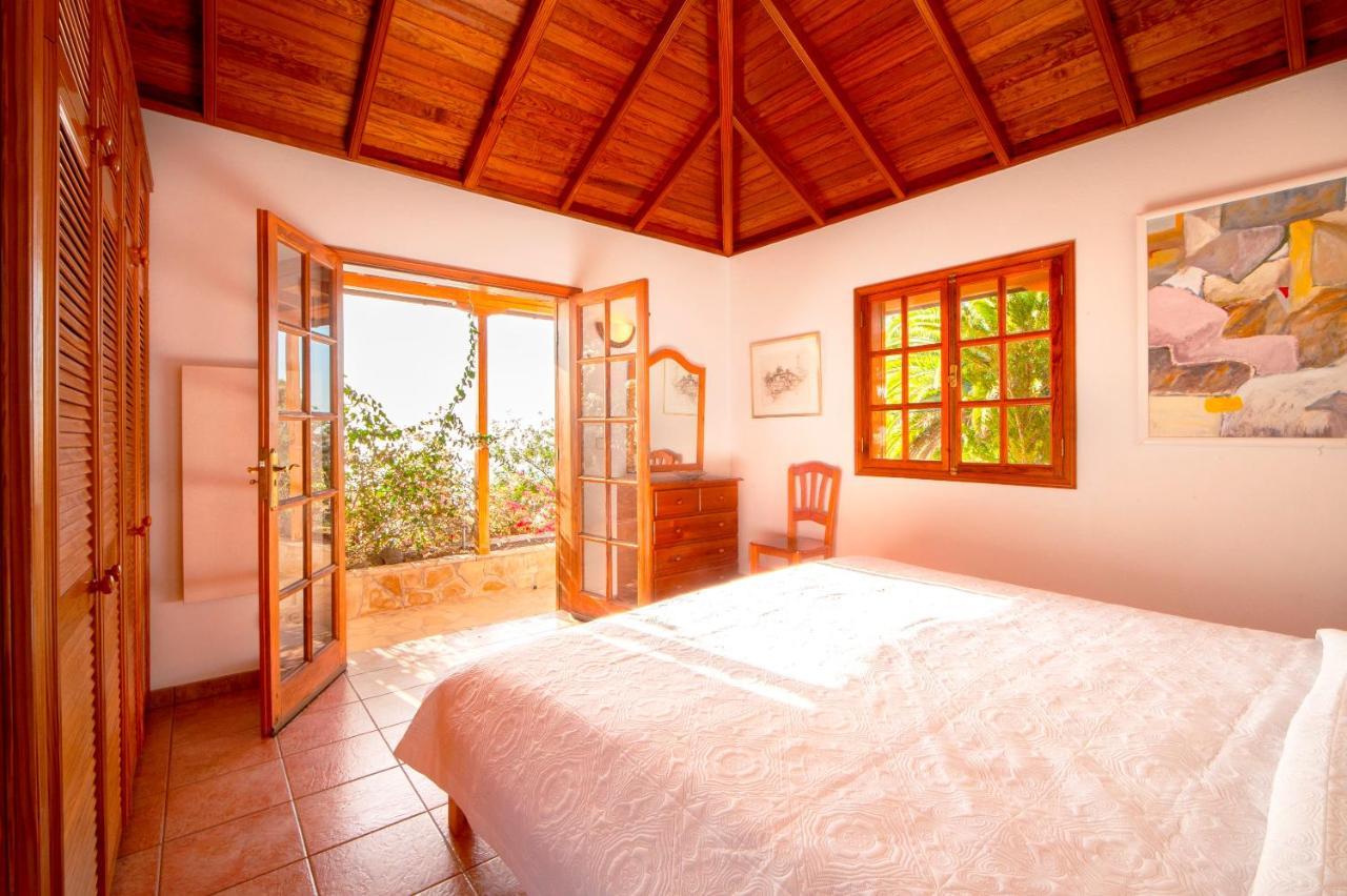 Feriendomizil Finca Tijarafe Mit Beheiztem, Abdeckbarem Pool Exteriör bild