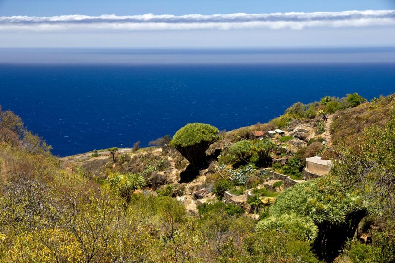 Feriendomizil Finca Tijarafe Mit Beheiztem, Abdeckbarem Pool Exteriör bild