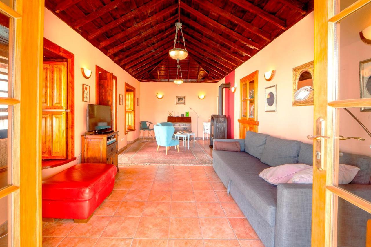 Feriendomizil Finca Tijarafe Mit Beheiztem, Abdeckbarem Pool Exteriör bild