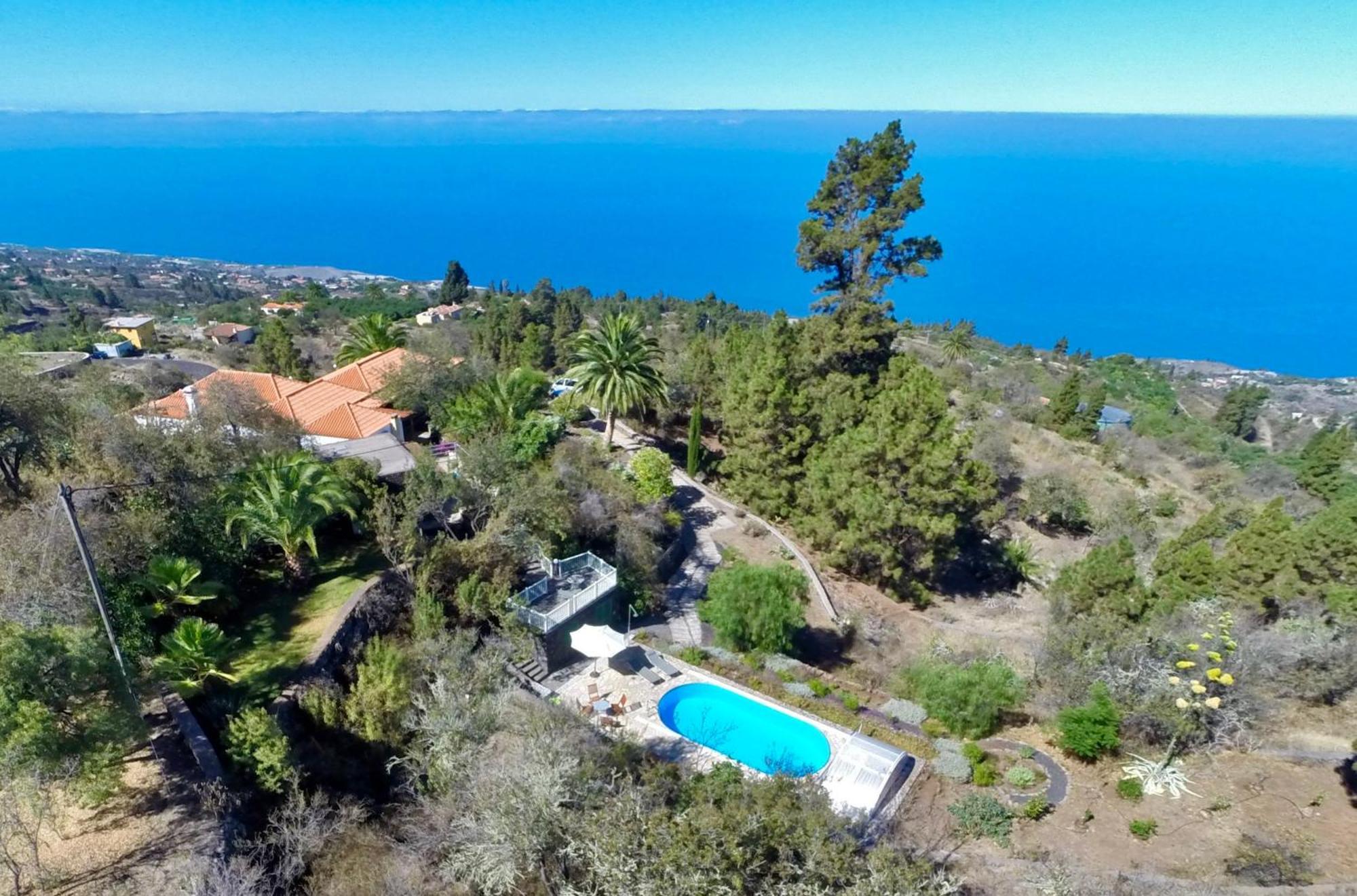 Feriendomizil Finca Tijarafe Mit Beheiztem, Abdeckbarem Pool Exteriör bild